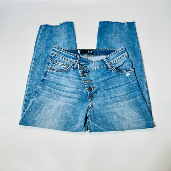 Kut from the Kloth Denim - Kut from the Kloth jeans Drew High Rise Straight Leg jeans stretchy women Size 0
